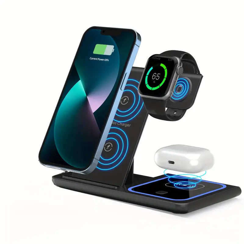 Wireless Charging Station 3-in-1